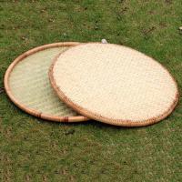 竹编收纳筐无孔养蚕竹匾晾晒干货竹筐晒药晒茶叶竹簸箕