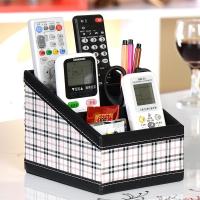 创意桌面收纳盒欧式皮革遥控器收纳盒手机杂物收纳盒整理储物盒