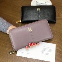 欧式简约手包女士卡包钱包收纳包长款拉链钱夹牛皮多卡位皮夹