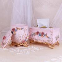 桌面收纳桶简约带盖储物收纳盒欧式创意杂物盒家用客厅小号桌面杂物桶