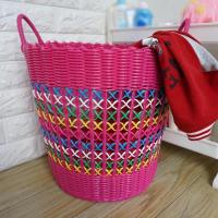 脏衣篮塑料藤编脏衣服收纳筐玩具零食收纳筐洗衣篮大号脏衣篓