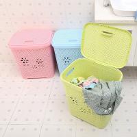 大号方形收纳篮塑料脏衣篮带盖洗衣篮脏衣服收纳筐脏衣桶收纳整理箱