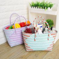 塑料编织篮洗浴洗澡篮游泳篮手提菜篮子水果购物篮浴筐浴室收纳篮