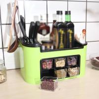 家用厨房用品整理盒调料盒组合套装调味盒佐料罐刀架筷子收纳盒