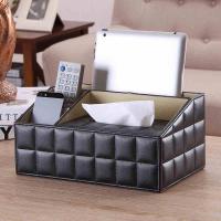 欧式皮革纸巾盒客厅多功能抽纸盒创意茶几桌面遥控器收纳盒