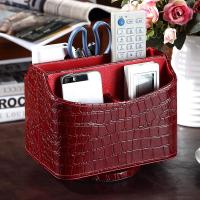 客厅茶几桌面收纳盒多功能旋转遥控器盒创意化妆品储物盒