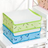 文胸收纳盒居家创意多格牛津布圆点内衣盒有盖内裤袜子整理储物盒