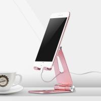 手机支架桌面懒人平板架-[时尚银]-可折叠铝合金支架