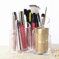 双S化妆刷收纳筒多功能透明亚克力彩妆盒睫毛膏口红梳子眉笔盒子
