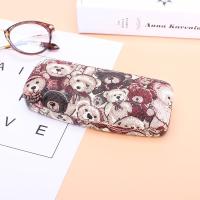 创意小熊眼镜盒女式小清新近视框架眼睛盒抗压便携大号收纳盒