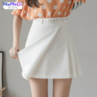 百褶裙女夏季2020新款韩版不规则高腰a字半身裙百搭显瘦包臀短裙