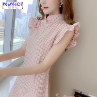 复古风改良版旗袍式连裙女装夏装2020年新款个气质中风