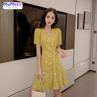 小碎花连裙女2020新款女装夏收腰显瘦气质法式初恋裙子仙女裙潮