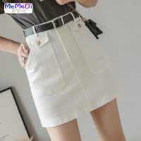2020夏季新款女装高腰双口袋牛仔半身裙女时尚百搭修身包臀裙短裙