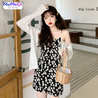 2020夏装新款法式众网红个心机吊带裙度假风雏菊连裙女