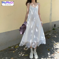 2020夏装新款法式仙女吊带裙气质百搭初恋裙小众设计V领连裙