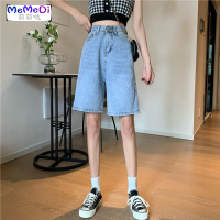 2020夏季新款韩版浅色牛仔五分裤高腰显瘦宽松百搭直筒中裤女学生