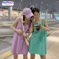 2020夏装新款韩版宽松休闲字母刺绣下失踪无袖T恤女闺蜜装上