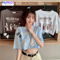 2020夏季新款复古港味chic网红印花宽松上ins短袖心机露脐T恤女