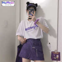 2020夏装新款韩版ins简约字母印花上宽松百搭休闲学生短袖T恤女