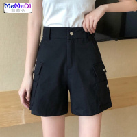 2020夏季新款韩版工装休闲裤高腰显瘦学生百搭阔腿裤女宽松短裤潮