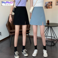 2020新款韩版闺蜜装心机开叉裙子 色高腰显瘦半身裙女A字短裙夏
