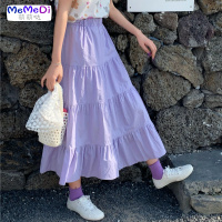2020夏季新款甜美紫色蛋糕裙ins超火的半身裙高腰显瘦A字中长裙女