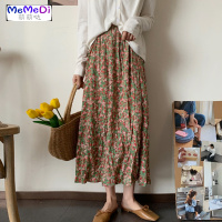 2020夏季新款复古碎花半身裙高腰显瘦学生百褶裙百搭A字中长裙女