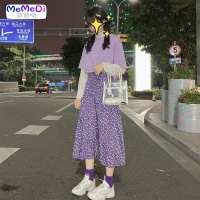 2020夏季新款碎超仙森系裙高腰显瘦中长裙清新半身裙女学生