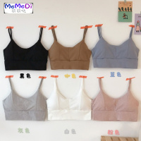 2020新款韩版少女打底内短款 色修身防走光带胸垫背心吊带女夏