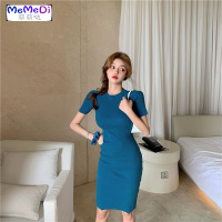 紧身连裙遮肚显瘦性感包臀裙女夏季气质打底裙2020新款长袖裙子