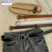 韩版chic复古文艺无孔牛仔皮带腰带男女通用百搭配饰休闲学生皮带