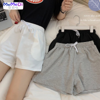 松紧高腰显瘦休闲阔腿裤子女2020夏新款薄a字运动热裤子外穿学生