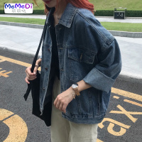 复古长袖牛仔外套学生春秋韩版百搭宽松显瘦chic休闲夹克衫上女