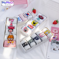 袜子女中筒袜ins潮日系可爱卡通网红款夏季海绵宝宝超火长筒袜女