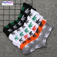 潮袜中筒男女学风枫叶袜韩韩版长筒袜麻叶街头夏长袜