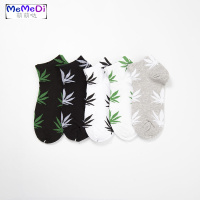 5双枫叶袜子麻叶短袜男女ulzzang潮情侣滑板运动袜ins嘻哈街头