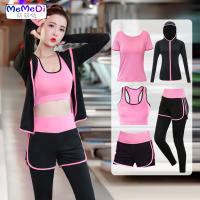 瑜伽服2020新款夏天身房身服女显瘦晨跑运动套装女跑步季速干