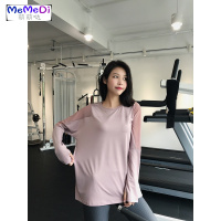 运动上女宽松跑步罩衫网红显瘦身服速干T恤长袖瑜伽服