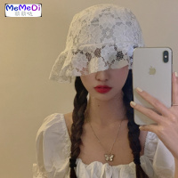 少女可爱甜美蕾丝渔夫帽女夏季休闲遮阳帽日系仙女复古气质帽子潮