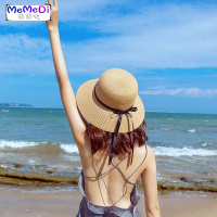 帽女夏天日系小清新遮阳帽防晒大帽檐百搭太阳渔夫帽海边沙滩帽