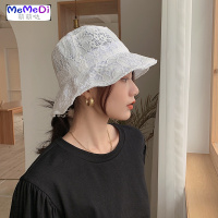 帽子女新款名媛风蕾丝镂空渔夫帽春夏韩版薄款百搭防晒遮阳盆帽潮
