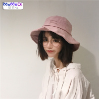 韩版春夏chic出游遮阳盆帽系女生百搭软妹大檐防晒文艺渔夫帽