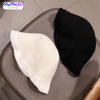 日系针织小礼帽波浪边乞丐渔夫帽子女春夏盆帽文艺 色遮阳帽简约