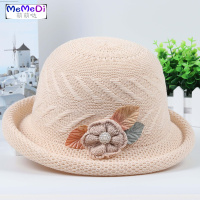 帽子女春秋天盆帽薄款透气户外防晒遮阳帽中年妈妈帽夏天老人凉帽