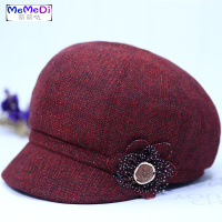 春秋天帽女薄款妈妈鸭舌帽中老年奶奶布料帽休闲时装帽遮阳帽