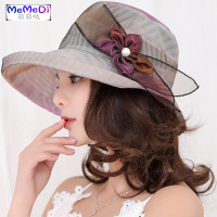 中年帽妈妈太阳帽薄款 奶奶朵帽防晒遮阳夏天透气凉渔夫帽
