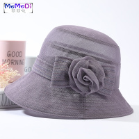 中年妈妈遮阳帽春夏防晒透气薄款凉帽中老年人奶奶帽子女夏天盆帽