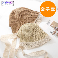 帽女春夏蕾边出游拍照旅游帽百搭系系带甜美遮阳大檐户外