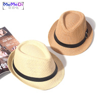 爵士帽帽男女出游沙滩帽遮阳英帽亲儿童礼帽休闲店员凉帽